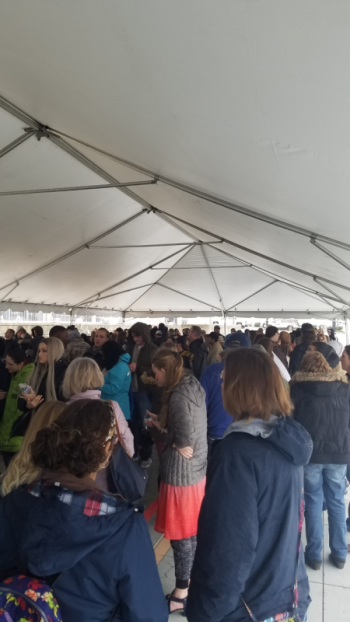 The crowd continues to grow. Corey Tibbetts photo