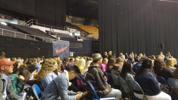 Some hopefuls sang, others wrote down their lyrics to help them remember as they waited to be called. Corey Tibbetts photo