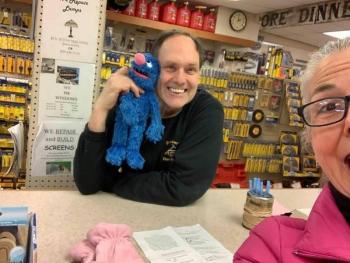 Merritt Grover and Ann Dolloff take a selfie with Grover. Courtesy photo