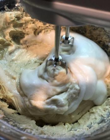 Mixing the batter. Lisa Orne Hallinan photo