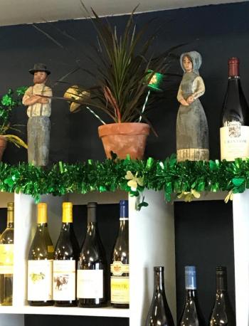 Beer and wine on display at Marcel’s. KELLIE BIGOS/Boothbay Register