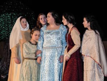 Wiscasset Middle High School cast members of “Desdemona in the Afterlife.” The school placed fourth overall in Class B at the 2020 Maine Drama Festival last weekend. Courtesy of Jean Phillips