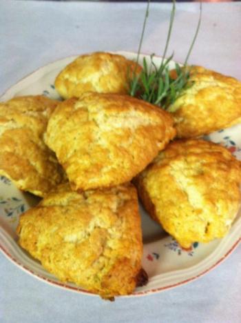 A delectable pastry from Red Cup Coffeehouse – lavender white chocolate scones. Courtesy photo