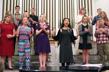 The Middle School chorus. STEVE EDWARDS/Boothbay Register