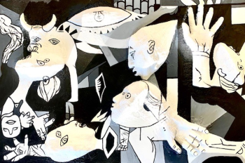 This is a replica of Picasso’s Warnecke produced by Boothbay Region High School senior Lauren Barclay, one of 45 Maine students to exhibit their work at the State Capitol Complex as part of the Maine Excellence in Arts Education exhibition. Courtesy photo
