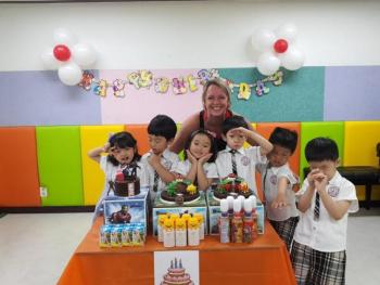 Alexandra Clarke and some of students. Courtesy of Alexandra Clarke