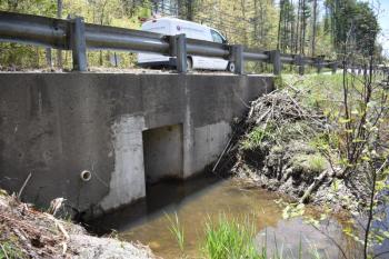 Holbrook’s Pond is formed by a small dam. PHIL DI VECE/Wiscasset Newspaper