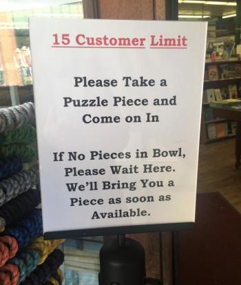 Sherman’s Book Stores’ novel customer counting method. LISA KRISTOFF/Boothbay Register