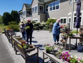 Vertical garden planters at St. Andrews Village present an opportunity for BRGC to continue garden therapy even under coronavirus restrictions. Courtesy photo