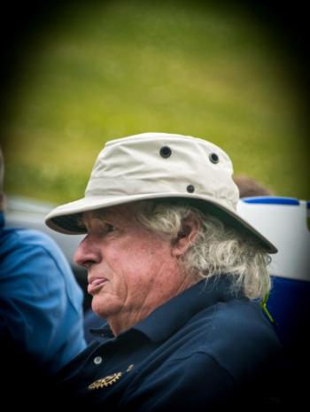 Vic Taylor at Rotary’s “Circling the Wagons” at the Boothbay Railway Village. Steve Demeranville photo
