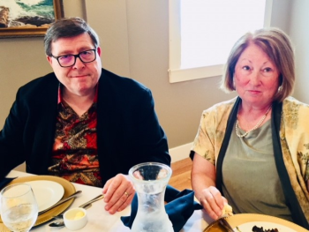 Pastor Richard Rego and St. Andrews Auxiliary president Laura Zajdel. Dan Zajdel photo