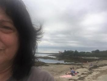 Dog Fish Head Beach and Hendricks Head Lighthouse ... one of the selfie stops of the Great Boothbay Region Road Rally. LISA KRISTOFF/Boothbay Register