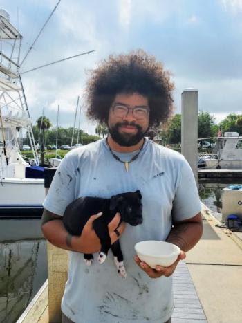 Casey and Casey, the Lynx’s first mate. Courtesy photo