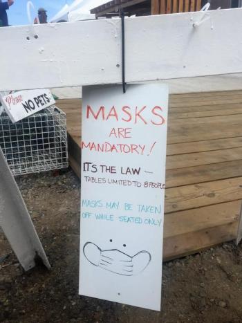 Posted at the pier entrance. LISA KRISTOFF/Boothbay Register