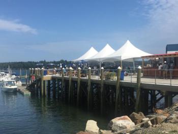 The new Lobsterman’s Wharf in East Boothbay at first sight. LISA KRISTOFF/Boothbay Register