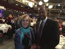 Dawn Gilbert poses with Ben Carson, a former GOP presidential candidate and later Secretary of Housing and Urban Development, at the 2016 Maine Republican State Convention. She was elected as a national delegate this spring for the second time, but is not attending the Charlotte convention due to the COVID-19 pandemic. File photo