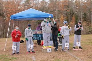 Division 3 athletes from left, John Rankin, fourth; Anthony Angelico, second; Vincent Giles, first; Peter Brewster, third; and Blake Chadwick, fifth. Courtesy photo