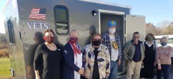 Pemaquid Chapter members with Ed Harmon and Arthur Richardson at the Nov. 10 meeting. Courtesy of Audrey Miller