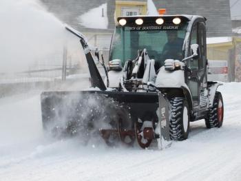 Boothbay Harbor Public Works Department spent Dec. 18 removing seven inches of snow after the first major storm of the season. BILL PEARSON/Boothbay Register