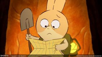 In “Burrow,” a young rabbit embarks on a journey to dig the burrow of her dreams, despite not having a clue what she's doing. Nominated for an Oscar in the animated short films category. Courtesy of Andrew Fenniman Burrow