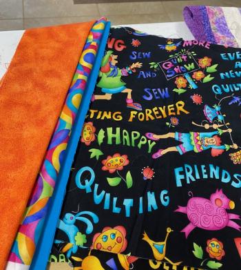 Quilting fabrics for sale. Courtesy of St. Andrews Auxiliary