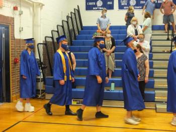 Funny mortarboards and great shoes dominated the fashion during Class Day. BILL PEARSON/Boothbay Register