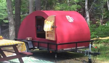 I spy a teardrop vintage camper .... LISA KRISTOFF/Boothbay Register
