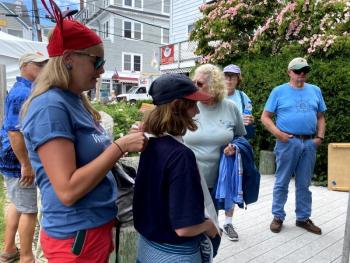 Youngest contestant Meredith Amer of Boothbay Harber gets ready. ISABELLE CURTIS//Boothbay Register