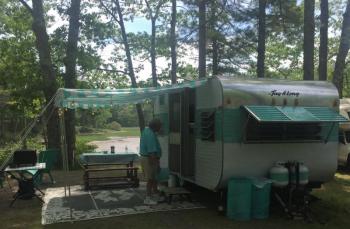 Pretty camper with a lovely view. LISA KRISTOFF/Boothbay Register