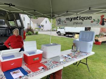 Marjie Lupien, owner of Mystique Chèvre. LILLY CURTIS/Boothbay Register