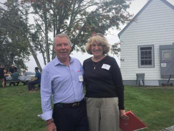 Bob and Jean McKay played key roles over the past two decades with Elaine Jones in the island’s restoration, upkeep and, in Jean’s case, the planning and development of the educational programming on Burnt Island. LISA KRISTOFF/Boothbay Register