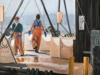 “Kettle Fish” - 18” x 24” oil on linen by Lynne Seitzer. Courtesy of Patricia Royall Lynne Seitzer