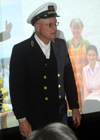 Boothbay Harbor resident Ken Fitch portrayed Joseph Muise in the Living Lighthouse program. Former keeper Jim Biotte was the first to be Muise; followed by other local men including Howard Wright, David Raicort, and Jack Bauman. STEVE EDWARDS/Boothbay Register