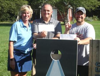 Cornhole team “Corn Pops” took first place. STEVE EDWARDS/Boothbay Register