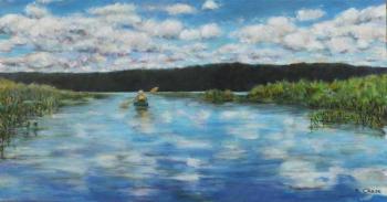 A landscape in acrylic by Barbara Chase, “Afternoon Delight.” See her works in Gallery One at BRAF. Photo: Artist website Barbara Chase - Maine