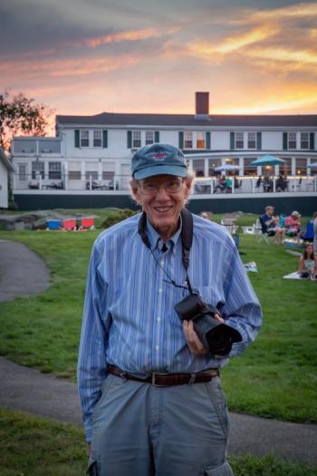 Local photographer Bob Crink was one of the attendees at the outdoor movie at Newagen Seaside Inn. Erin Stodder Photography