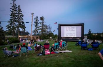 Movie night at Newagen Seaside Inn. Erin Stodder Photography