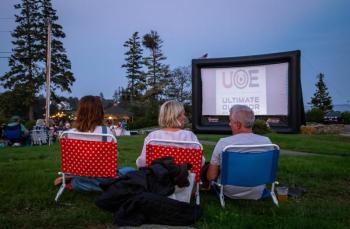 Movie night at Newagen Seaside Inn. Erin Stodder Photography