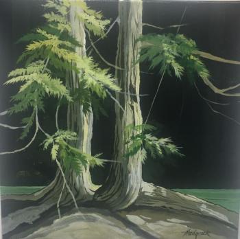 “Old Hemlocks” by East Boothbay-based artist and potter Ann Hedgecock. File photo Ann Hedgecock