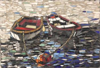 Casie Doyn’s mosaic, “Companions,” is one of the 69 works in the 2021 Art in ME! exhibition at Boothbay Region Art Foundation in Boothbay Harbor. Casie Doyn