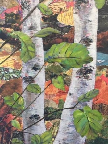 Barbara Chase’s “Birches” close up. Barbara Chase