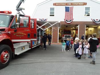 The tour of trucks continues. JANE CARPENTER/Boothbay Register