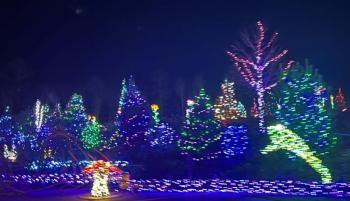 One of the many scenes in this year’s Gardens Aglow at Coastal Maine Botanical Gardens. Melanie Hall photo