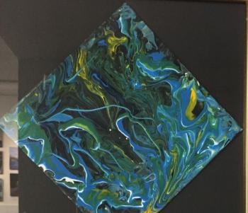 Close up of Dotty Koughan’s “Fish Movements.”