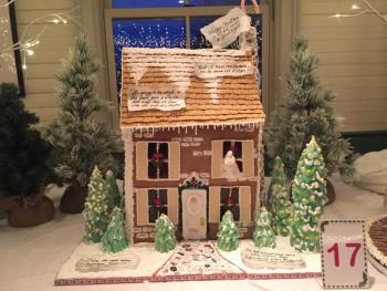 Best Traditional Gingerbread House Design: “Night Before Christmas.” LISA KRISTOFF/Boothbay Register