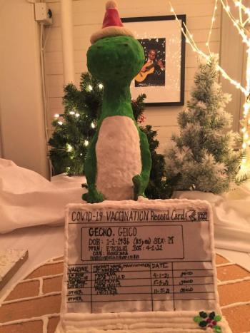 Most Hilarious! “Geico Gecko.” LISA KRISTOFF/Boothbay Register