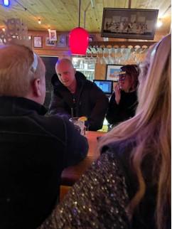 Newly promoted General Manager Stan Hornsby of Brady’s welcomes guests at the bar. Jen Mitchell photo