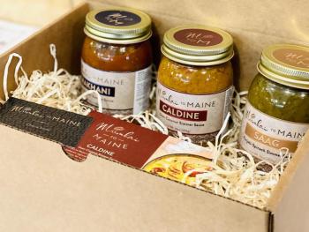 The simmer sauce trio ready for shipping. Courtesy of Cherie Scott