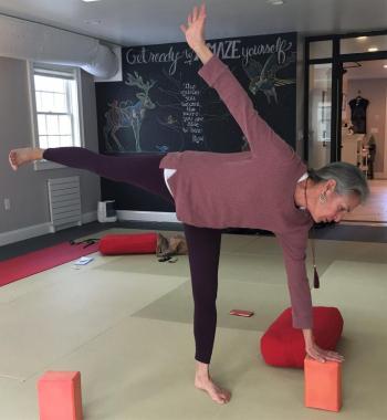 Crow Point Yoga teacher Wendy Johnson. LISA KRISTOFF/Boothbay Register