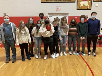 First place Boothbay team. Pictured from left are Eric Maki, Abby Orchard, Kayla Cohen, Emme Harris, Lucas Hardwick, Rachel Barter, Sydney Blake, Grace Campbell, Della Hahn, Ryan Clark and Gryffin Kristan. Courtesy of Peter Gilchrist